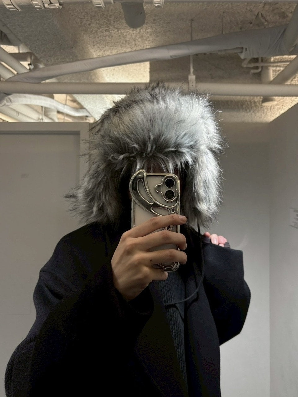 【youll】giant fur flight cap (2color)