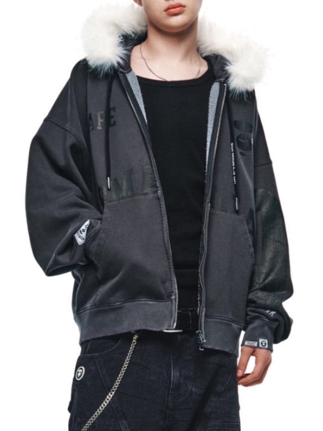 AAPE X NOMANUAL】AAPE X NOMANUAL HOODIE ZIP-UP 1 – PRESSING WEB SHOP