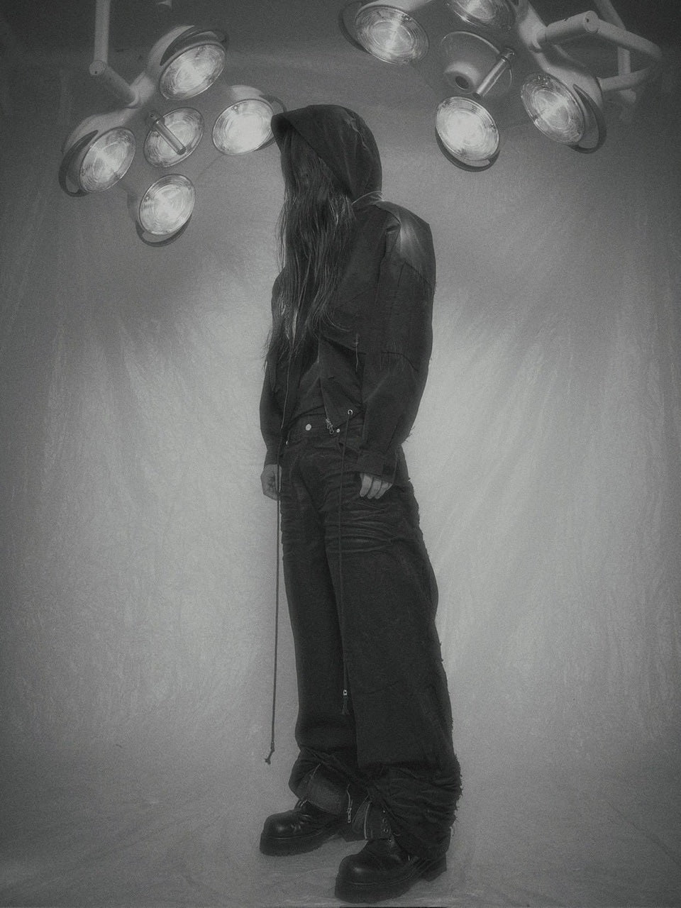 【SURGERY】surgery bone cutting wide burnished pants / 【サージェリー】サージェリー ボーン カッティング デニム ワイド パンツ