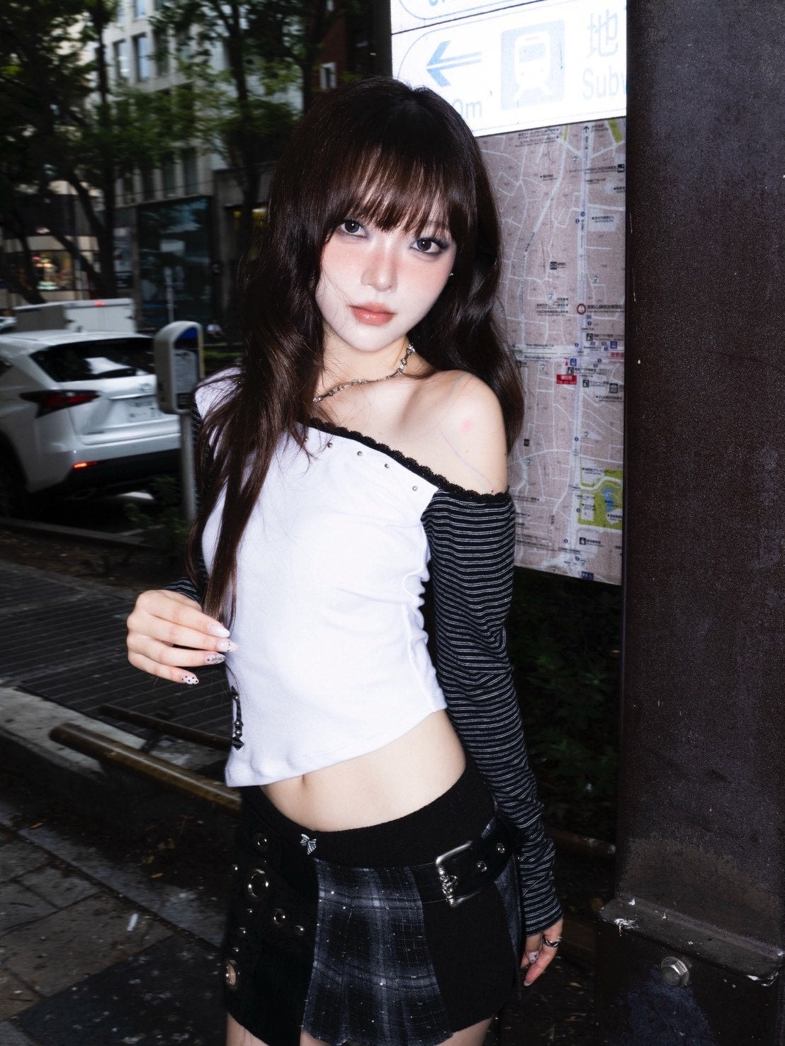 1/2 20:00発売【CHERRYQUIRI】CQ patch stud one shoulder