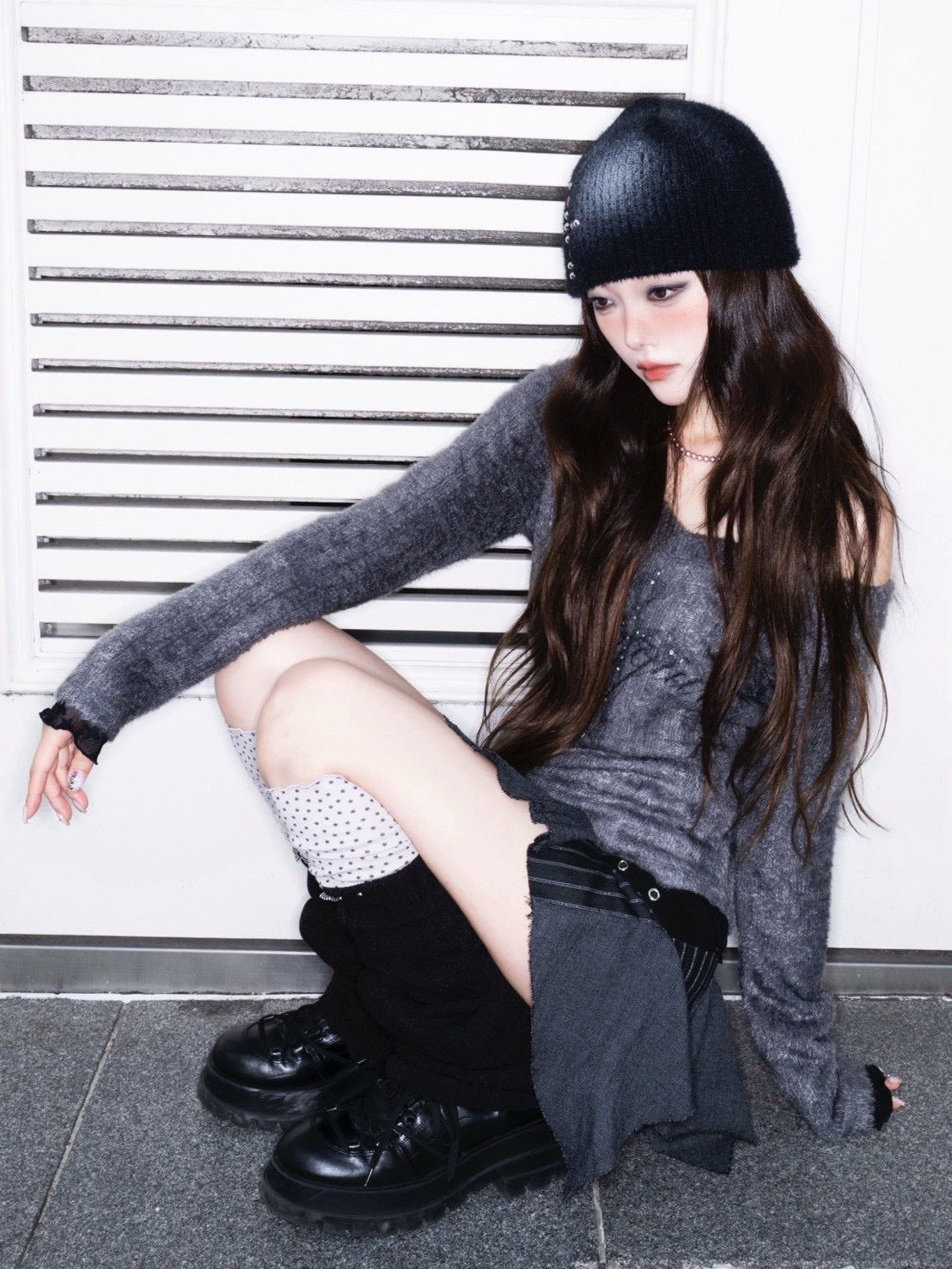 1/2 20:00発売【CHERRYQUIRI】starry leg warmer