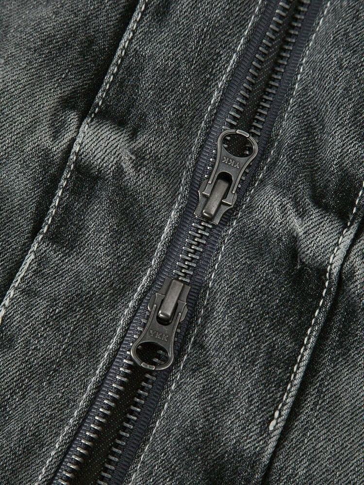 【SURGERY】Surgery fur trimming denim jacket