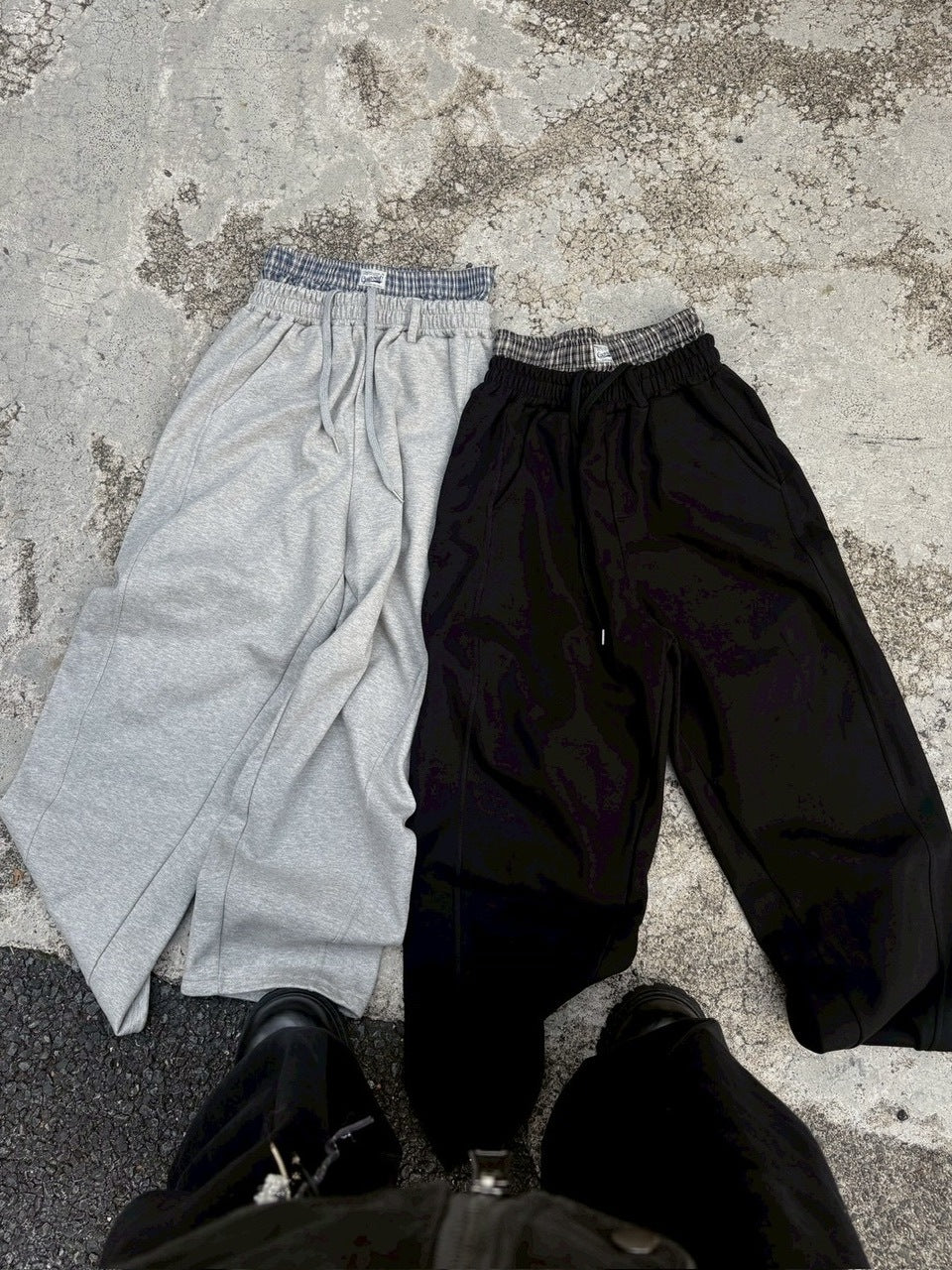 受注制【youll】layered sweat pants (2color)