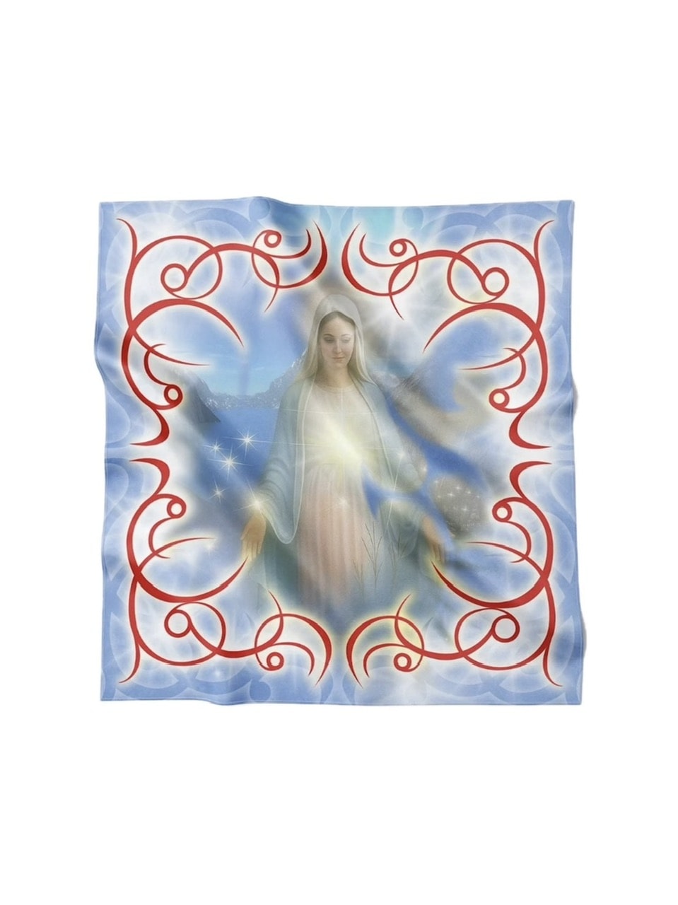 【DND4DES】The Virgin'S Thorn-Crowned Headscarf /【ディーエヌディーフォーデス】グラフィックデザインスカーフ