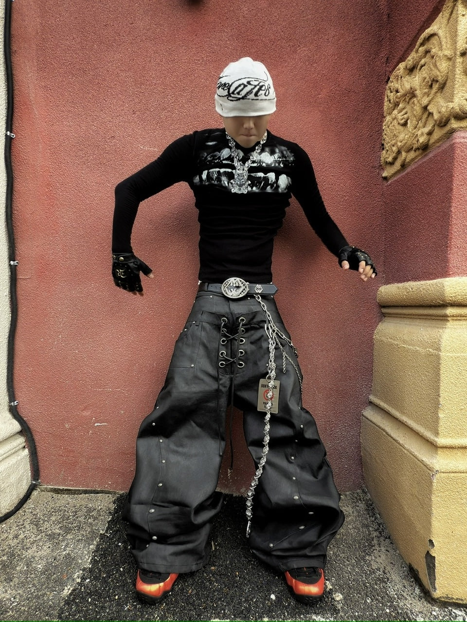 【DND4DES】Dental Wool Long Sleeve /【ディーエヌディーフォーデス】フロントデザインウール長袖Tシャツ