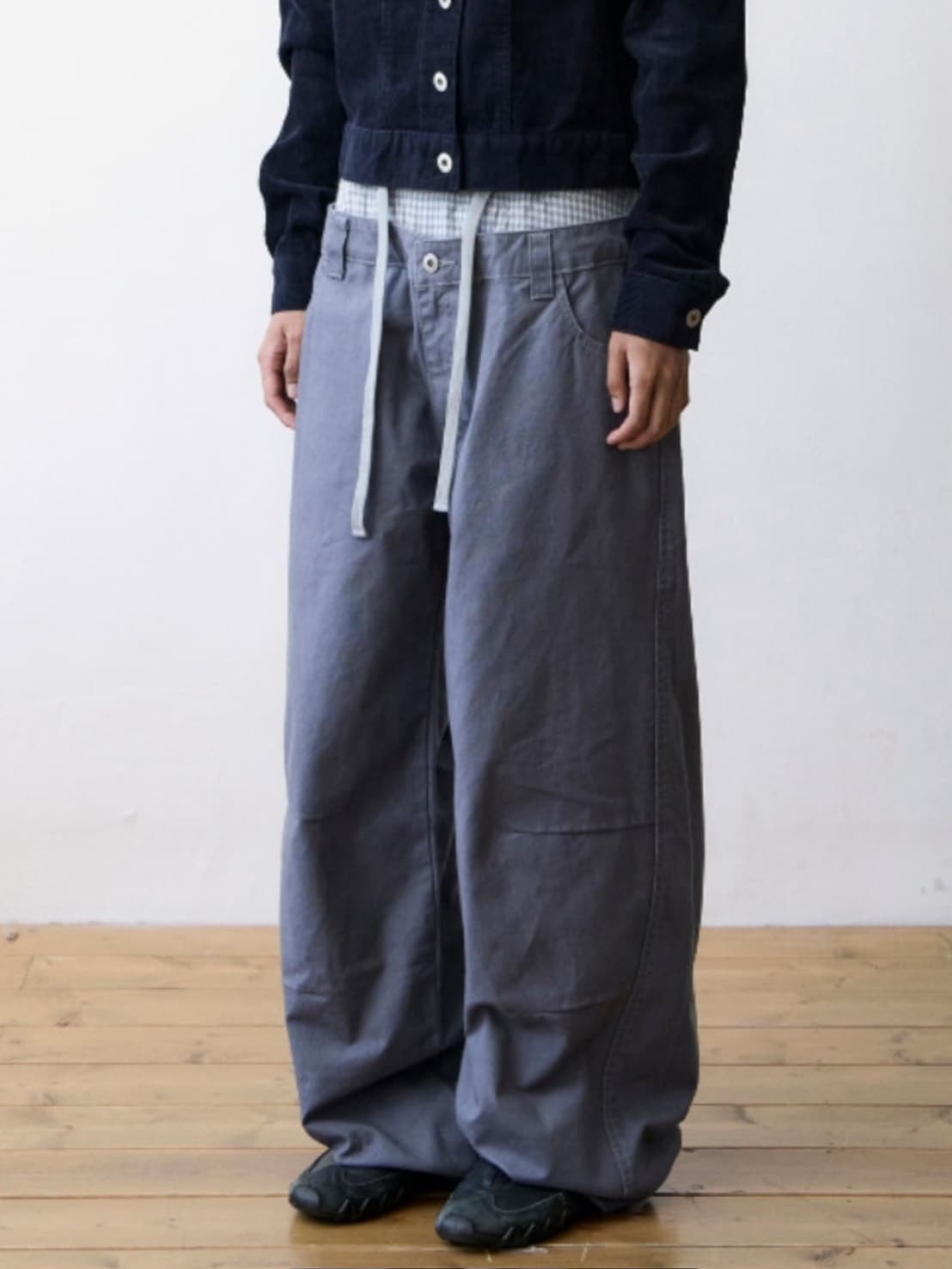【THECOLDESTMOMENT】TCM trunk layered pants