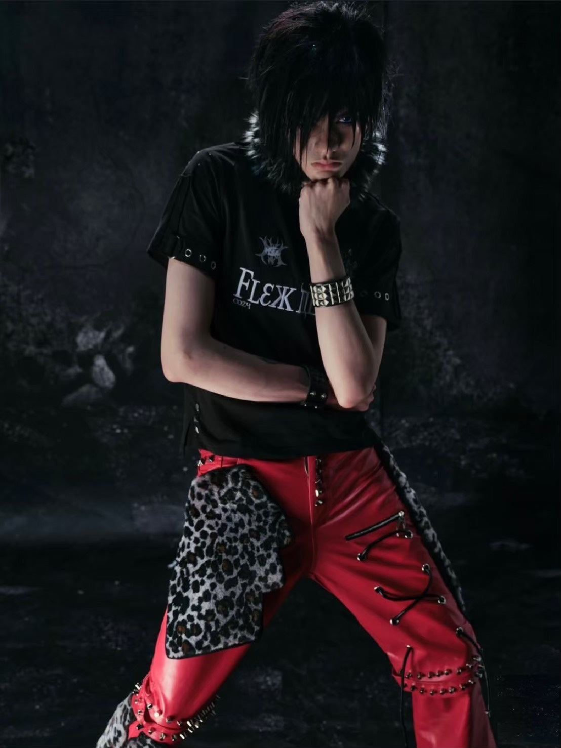 【Cozy world Wide】"BBY TECHBOI" FUR POLO / 【コージーワールドワイド】ロゴグラフィックファーカラー半袖ポロシャツ