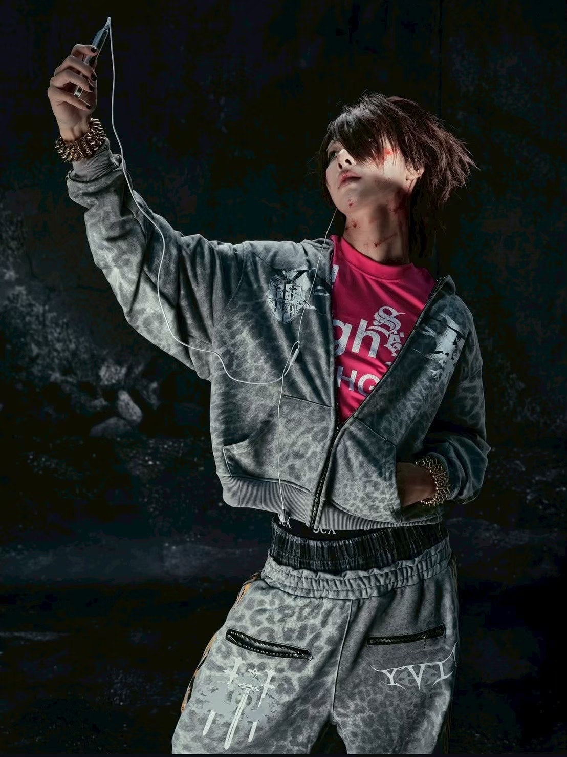 【Cozy world Wide】"25 LEOPARD" ROYAL ZIP HOODIE / 【コージーワールドワイド】レオパードラインジップパーカー