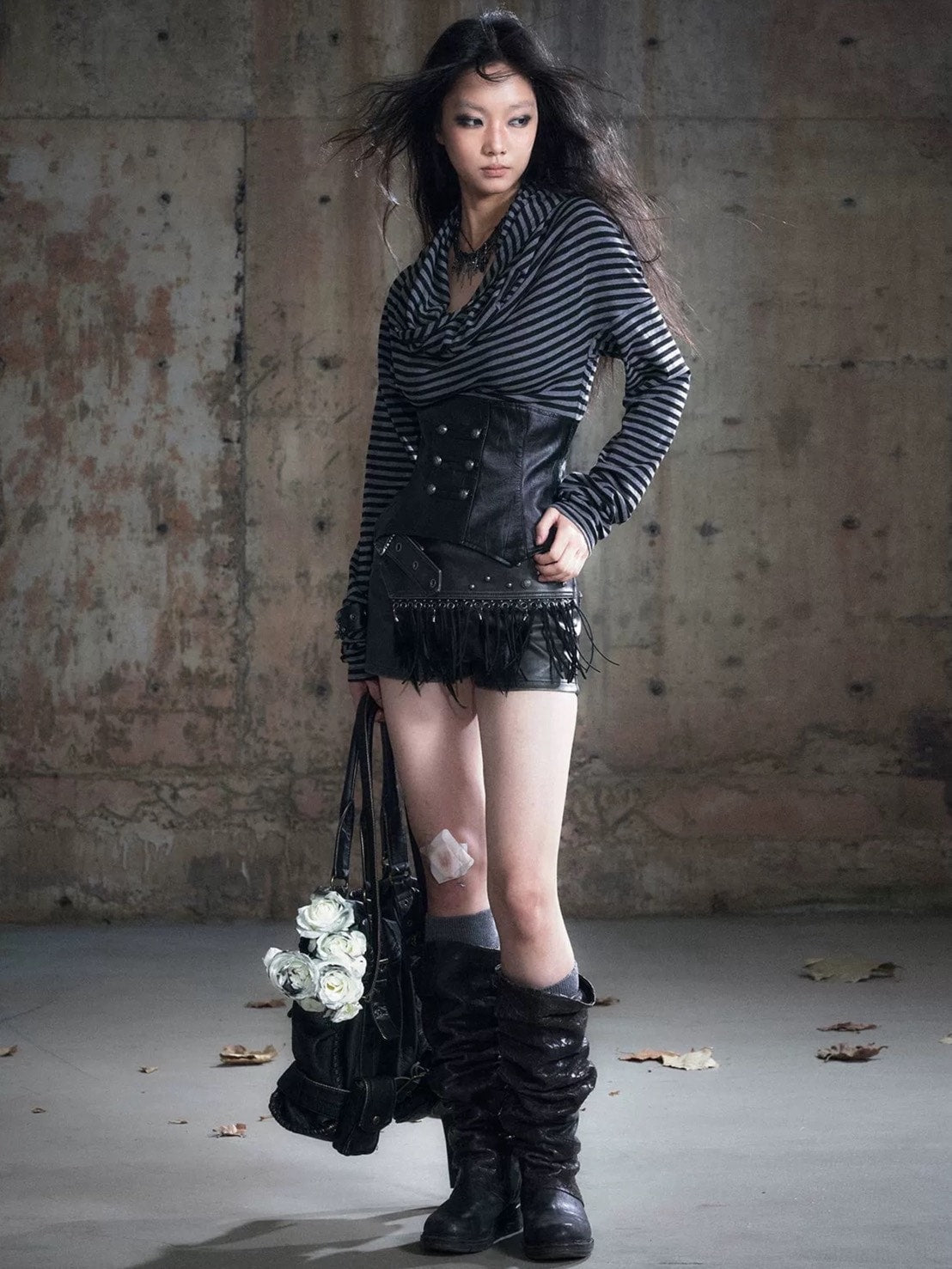 【Cest Nous】Corset Top / 【セヌー】タートルネックコルセットトップス