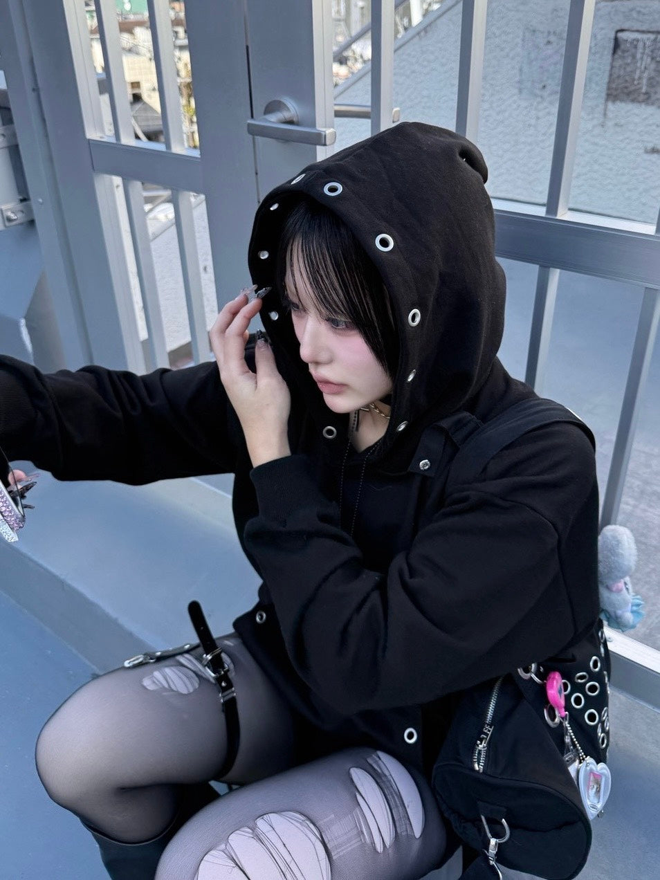 受注制【nmtc +】Eyelet hoodie / 【エヌエムティーシープラス】アイレットパーカー (2color)