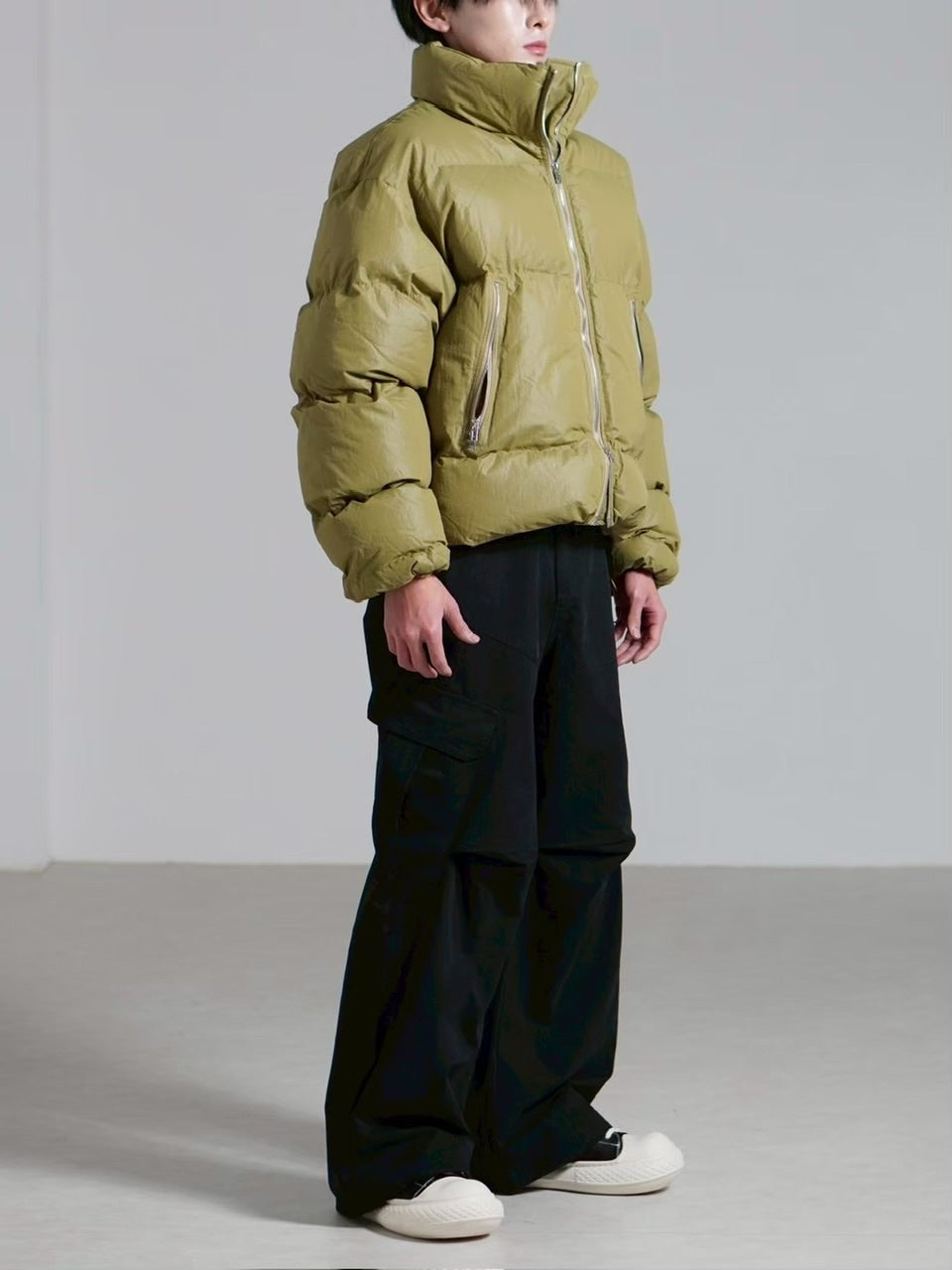 受注制【Chikashitsu +】cropped puffer jacket / 【チカシツプラス】クロップドパファージャケット (3color)