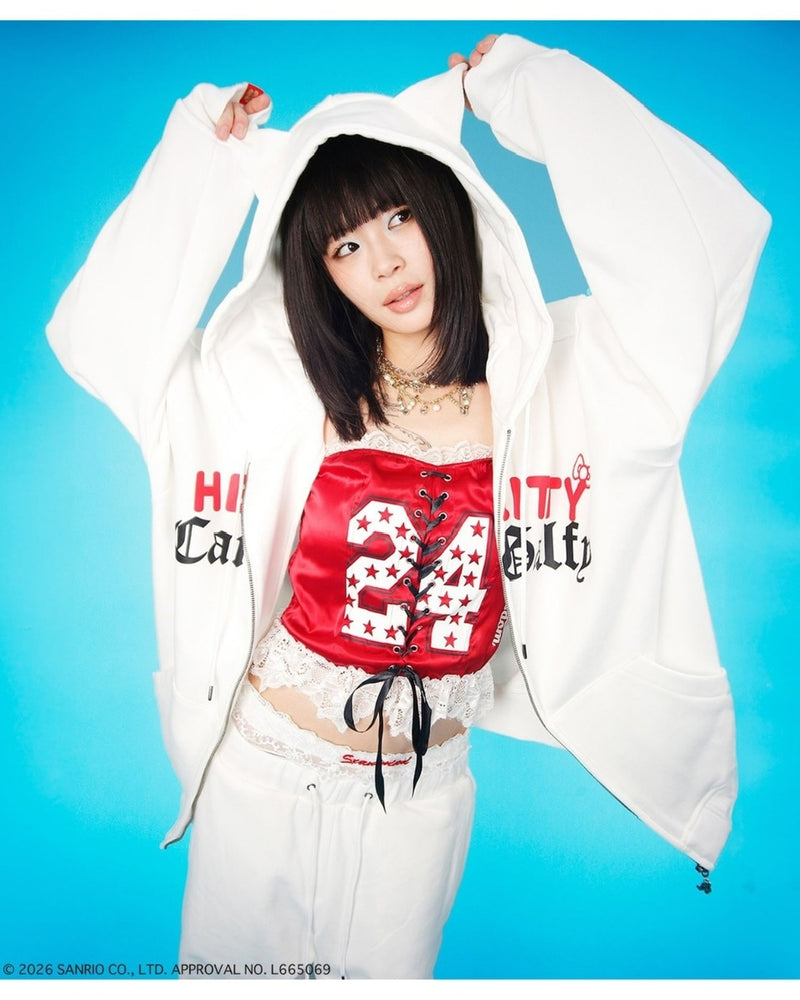 【GALFY×KITTY】仲子パーカー / 【ガルフィー×キティー】キティ猫耳ジップアップパーカー