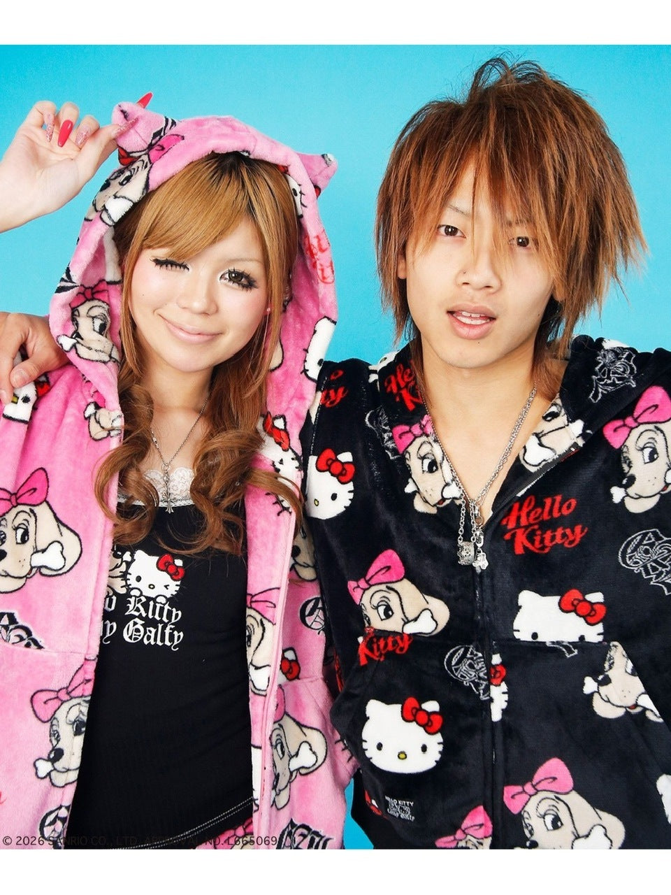 【GALFY×KITTY】ラブリーふわもこ3ピースSET UP / 【ガルフィー×キティー】総柄猫耳３ピースセットアップ