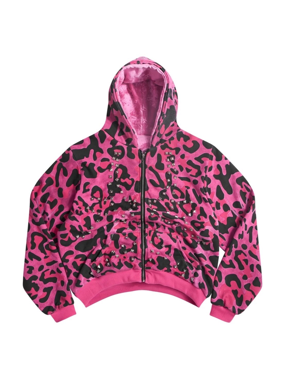 【Cozy world Wide】PINK GLAMOUR ZIP UP HOODIE