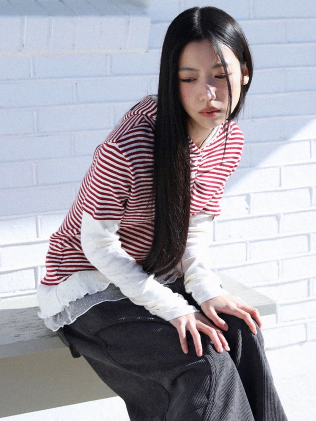 12/21 20:00 発売【Uglyshadow】LACE CORDUROY PANTS