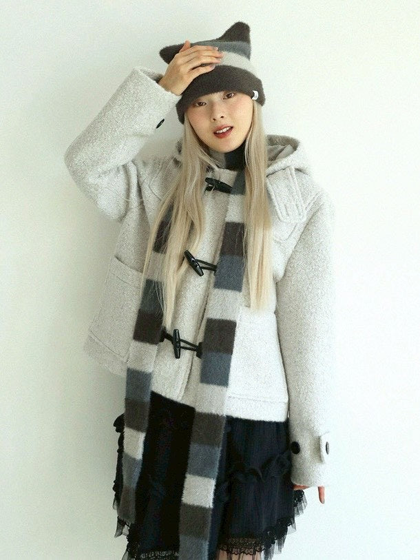 12/21 20:00 発売【Uglyshadow】CURLY DUFFLE COAT