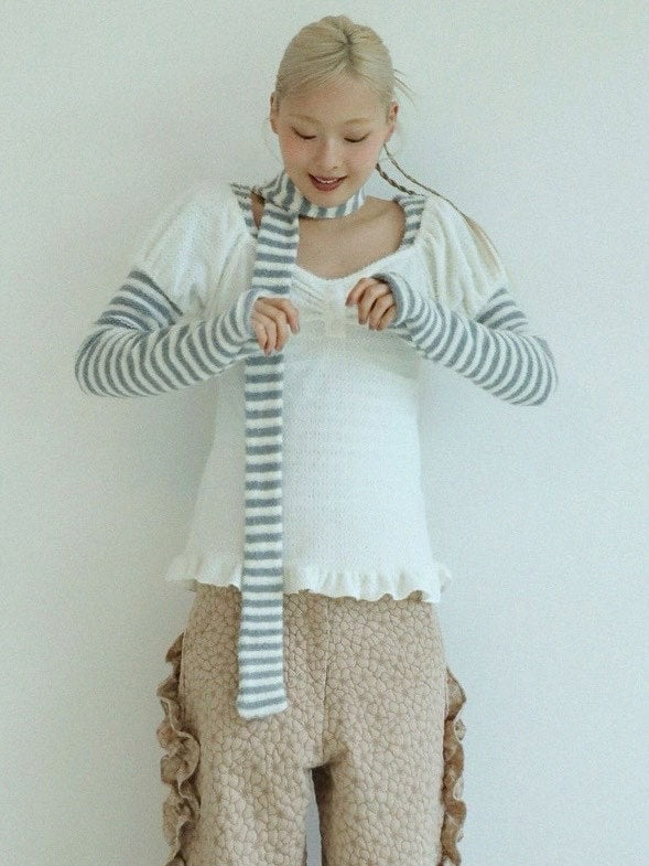 12/21 20:00 発売【Uglyshadow】SOFT SHIRRING T-SHIRT