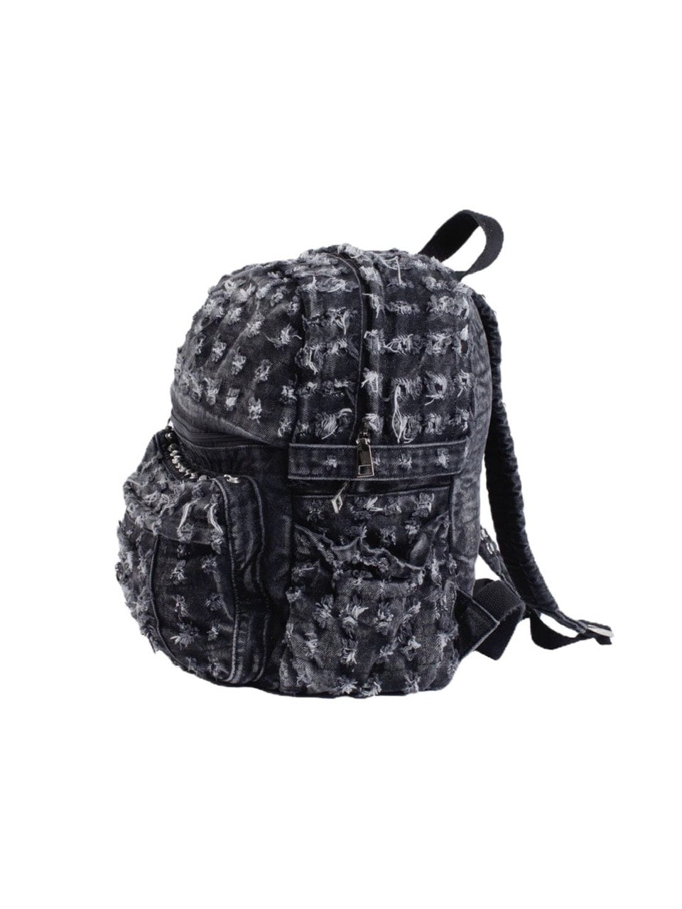 【Reckless Scholars】CAMMO TRASHED STUDDED BACKPACK / 【レックレス スカラーズ】トラッシュスタッズバックパック