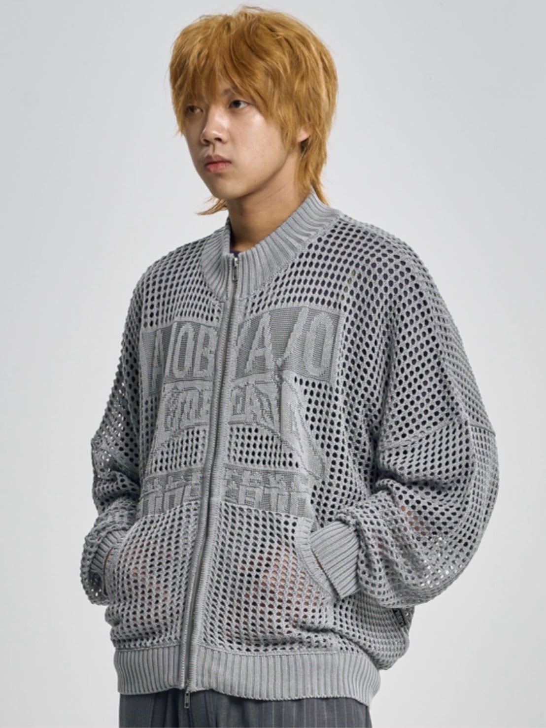 着画、物撮りまだ【AJOBYAJO】Total Logo Drop Needle Zip-Up