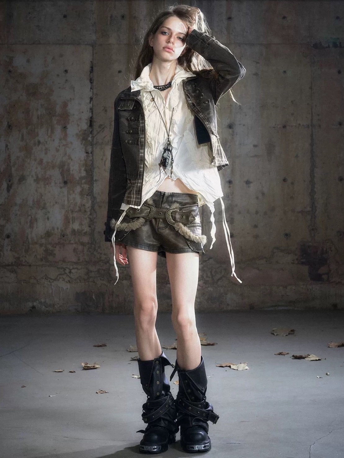 【Cest Nous】Studded Leg Chaps / 【セヌー】スタッズベルトレッグウォーマー