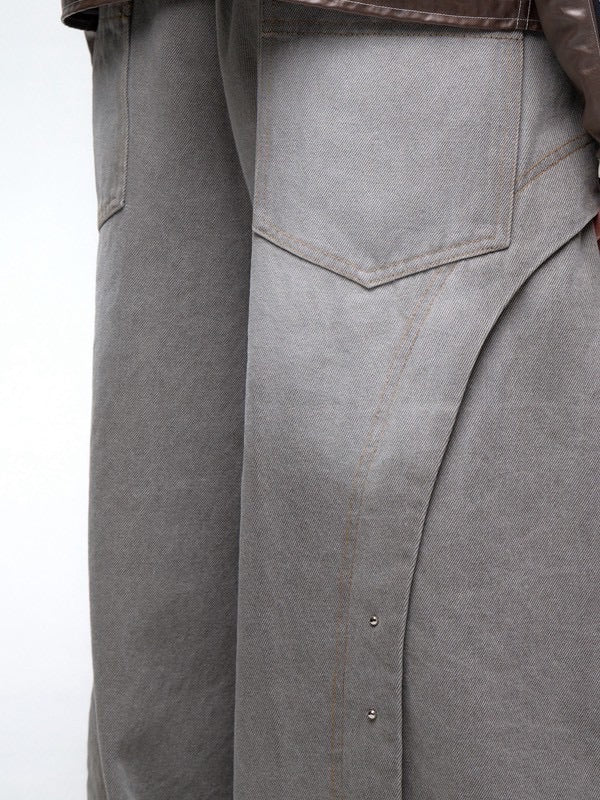 【RSSC】CURVED INCISION BALLOON DENIM PANTS