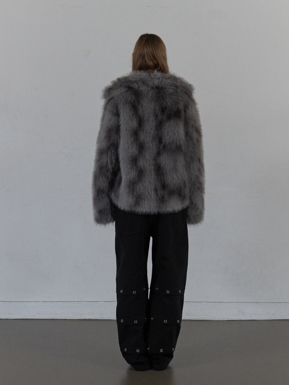 【SETUP‐EXE】FAUX FUR JACKET / 【セットアップエグゼ】ハイネックファージャケット