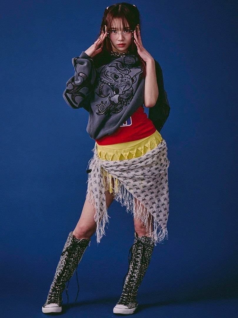 【GALFY】汚れ部族ワッフルロンTEE / 【ガルフィー】汚れ部族ワッフルロンTEE