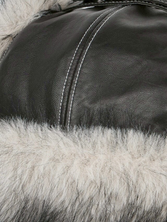 【AAKAM】Biker Leather Earflap Hat