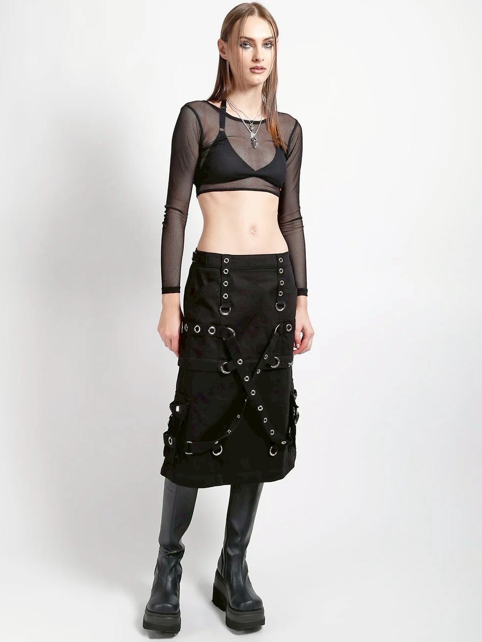 【TRIPP nyc】ZIP OFF MEGA SKIRT[AF4986] / 【トリップ ニューヨーク 】3wayボンテージジップオフスカート