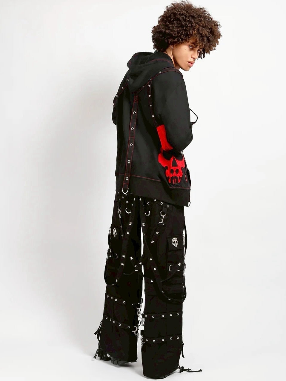 【TRIPP nyc】SKULL STUD DENIM DARK STREET PANT[BD3691M] / 【トリップ ニューヨーク 】ボンテージスカルスタッズデニムパンツ
