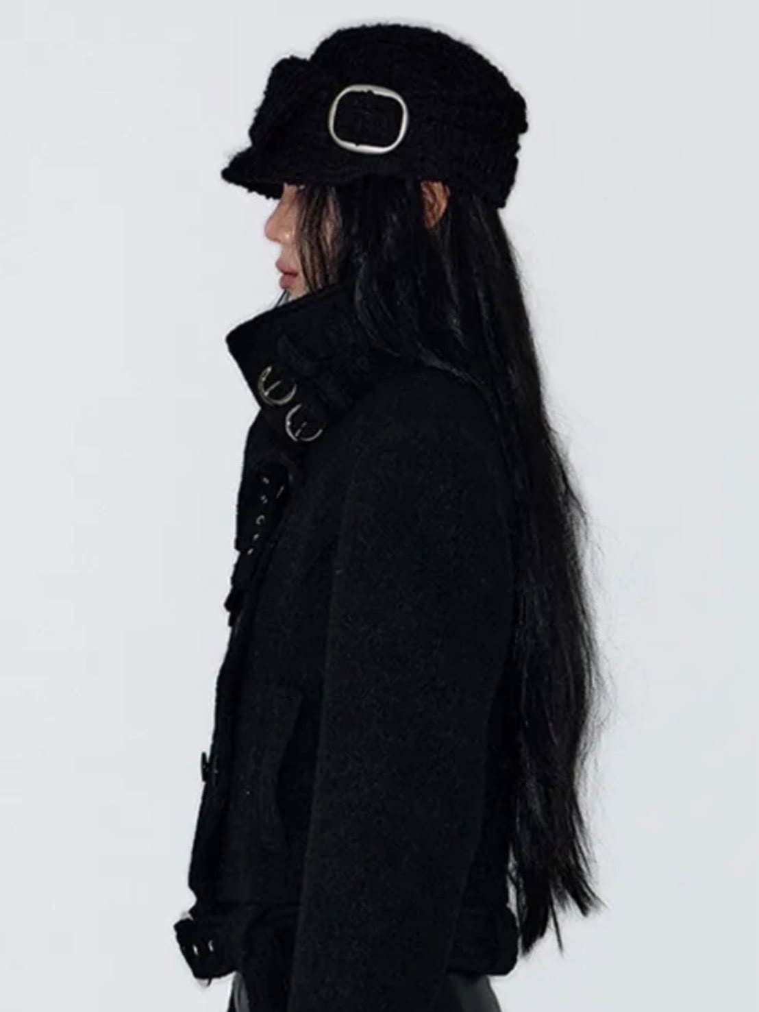 【NOT KNOWING】Buckle Bellboy Cap