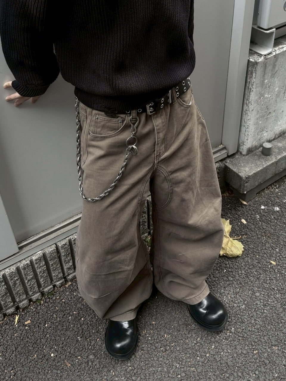国際配送【youll】curve baggy pants (2color)