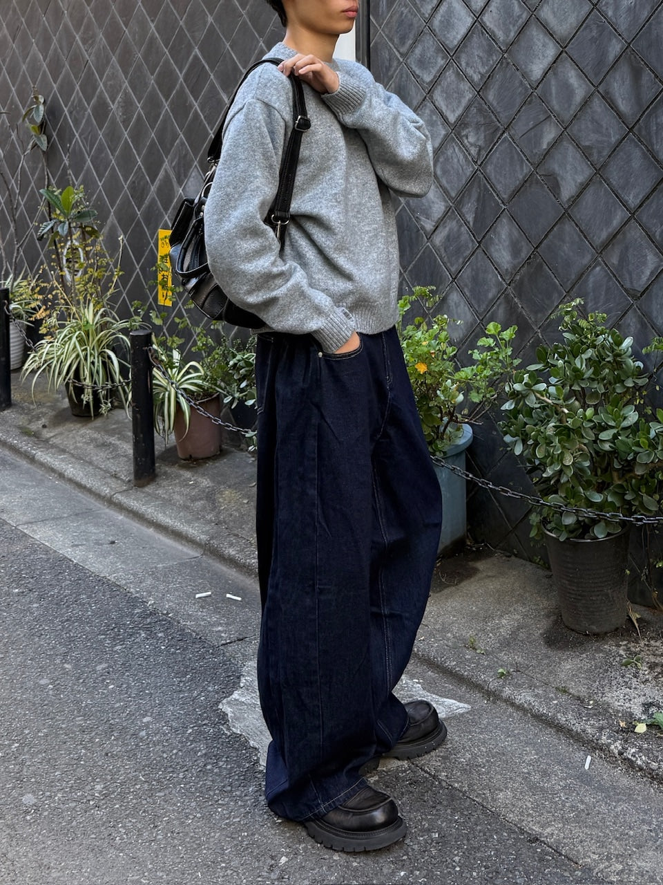 東京店WEB限定受注制【Chikashitsu +】balloon wide denim pants / 【チカシツプラス】バルーンワイドデニムパンツ (2color)