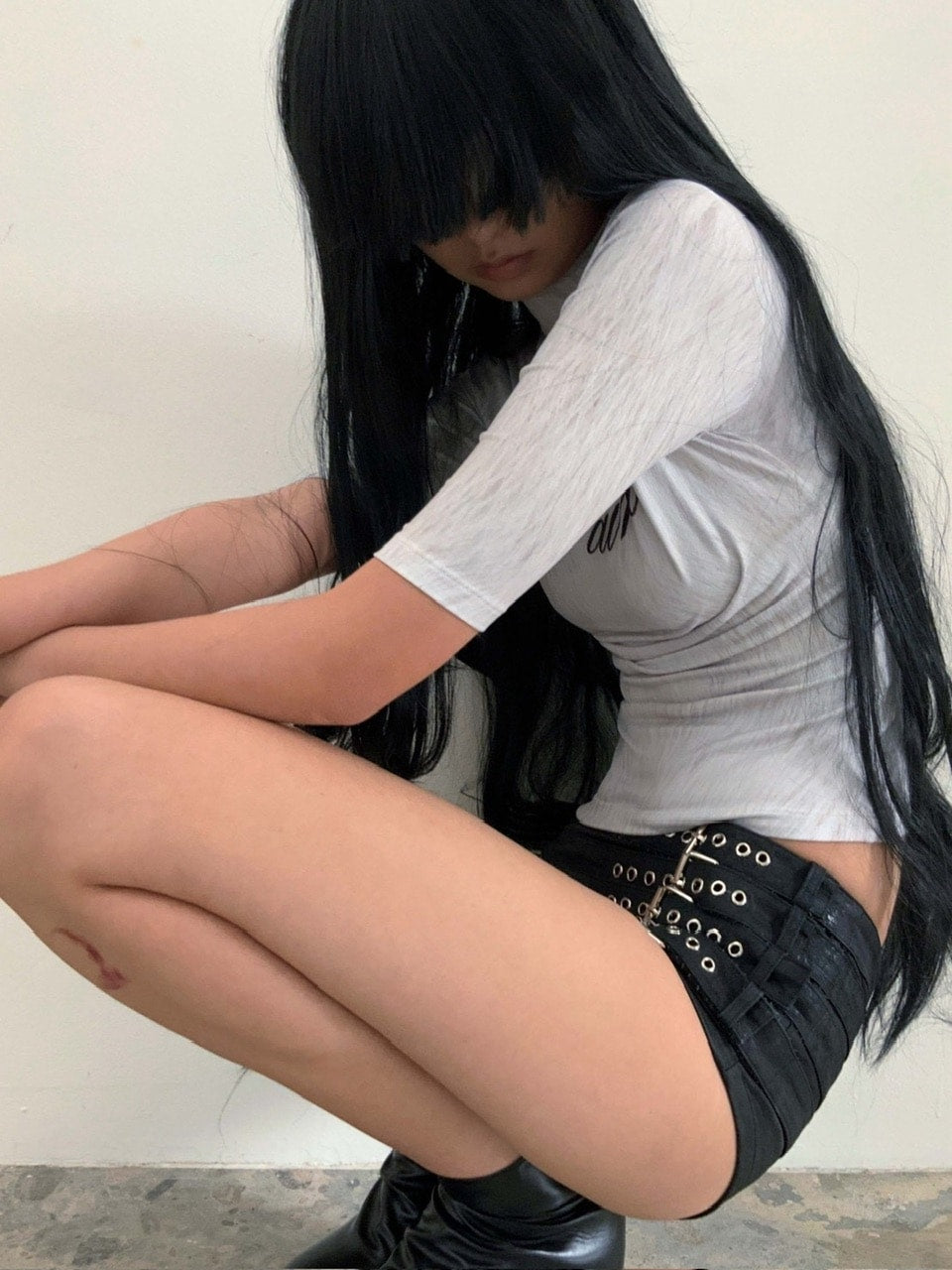 【bonnae】Pain mock neck top