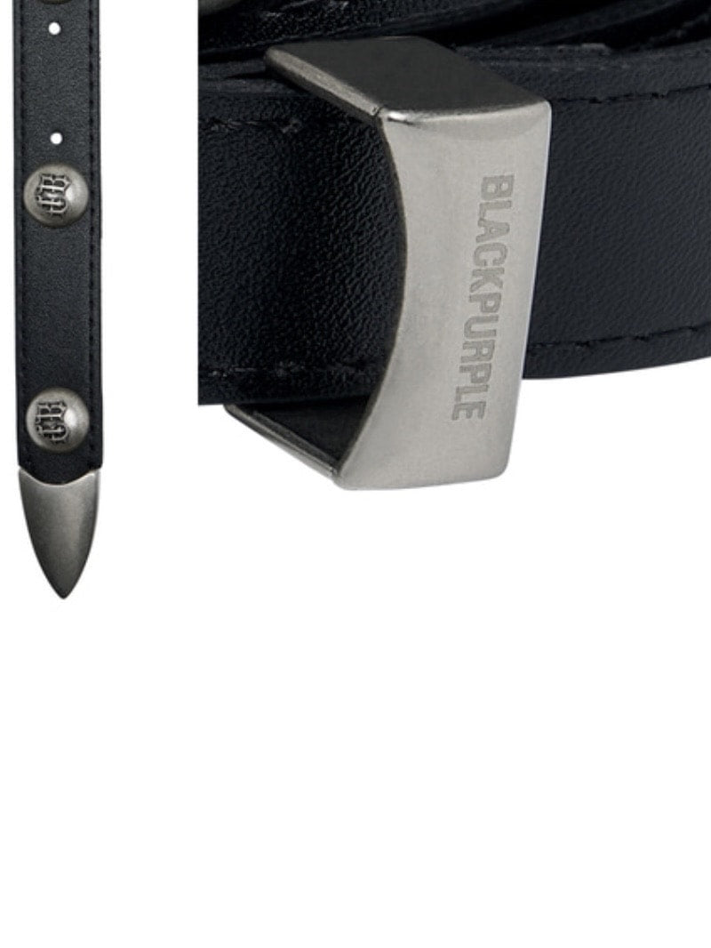 【BLACK PURPLE】Bullet Stud Belt