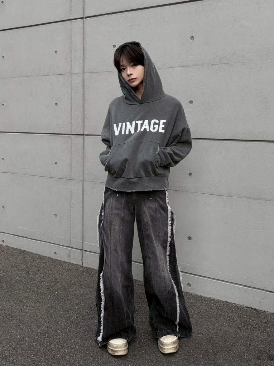 受注制【LUV CODE】pigment logo hoodie (2color)