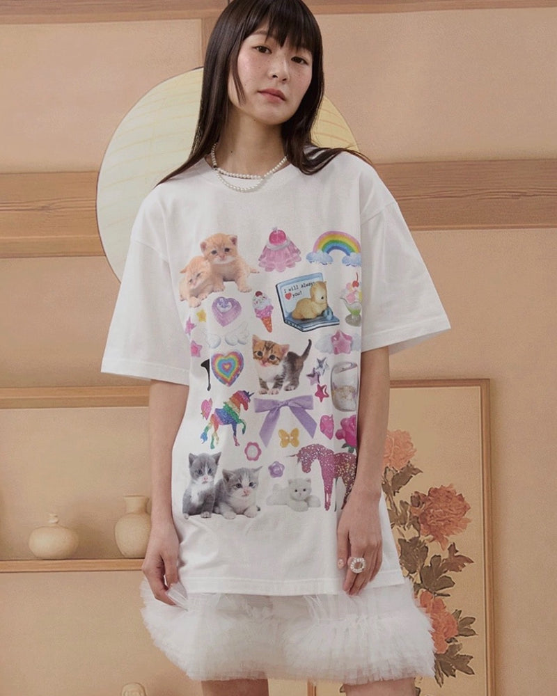 身長まだ【HURJABOYACC】PET T-SHIRTS S4