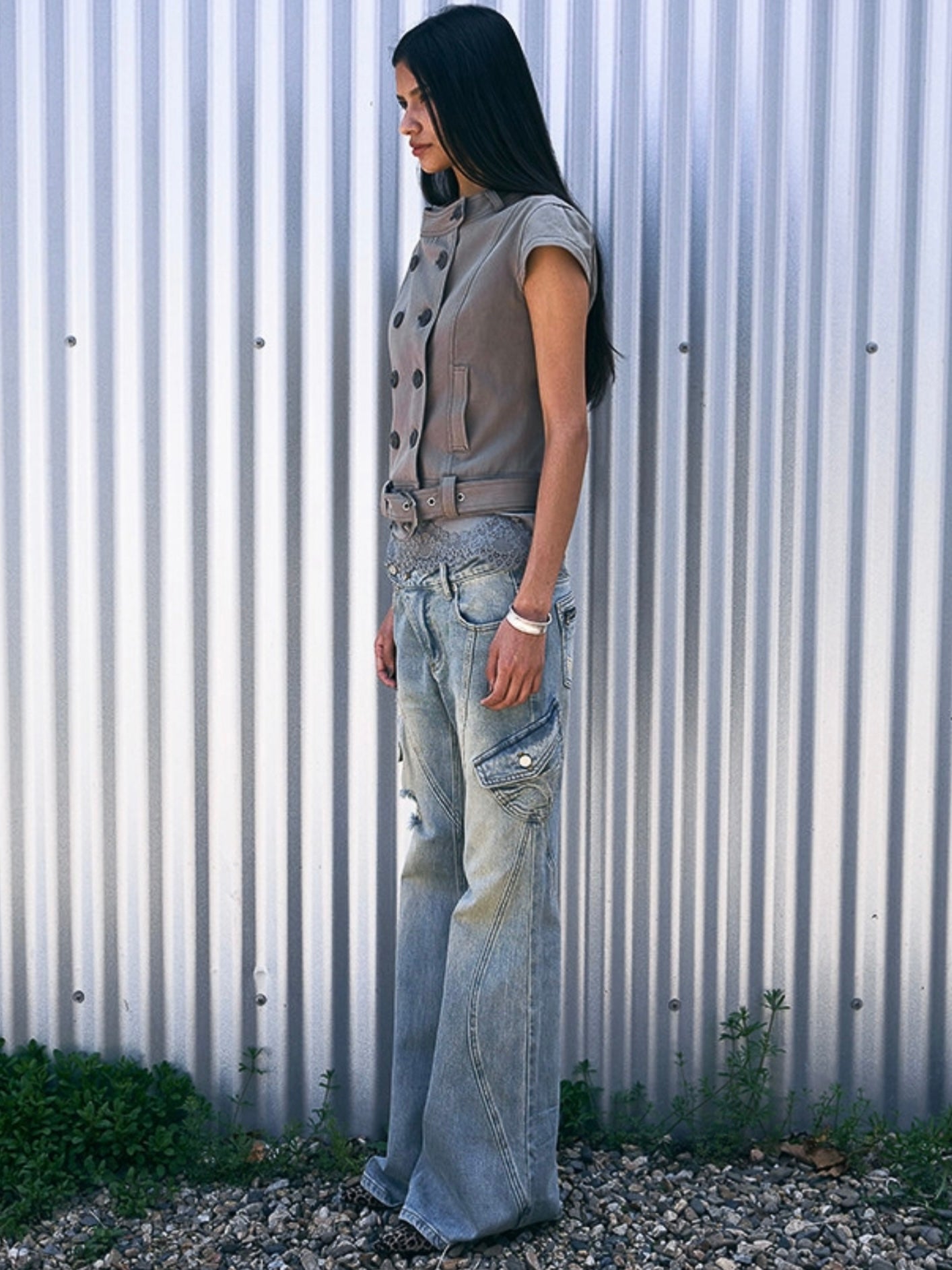6/6 20:00発売【NOT KNOWING】Short Sleeve Double Jacket