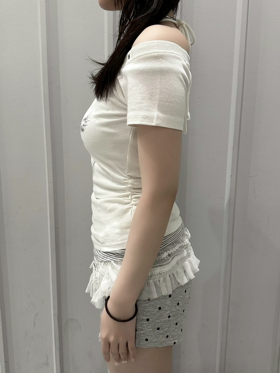 受注制【nmtc+】Anco Studded Halter Neck Tee (3color)