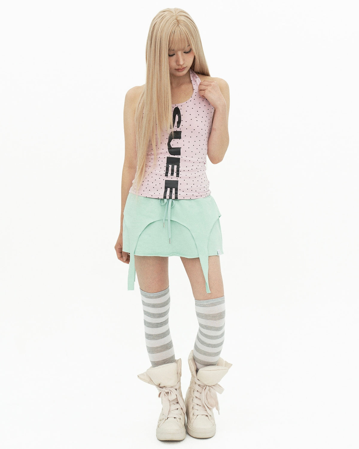 【SETUP-EXE】DOT LOGO HALTERNECK TOP
