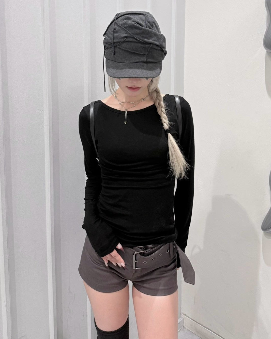 受注制【nmtc+】Ribbon Layered Long Sleeve Top (2color)