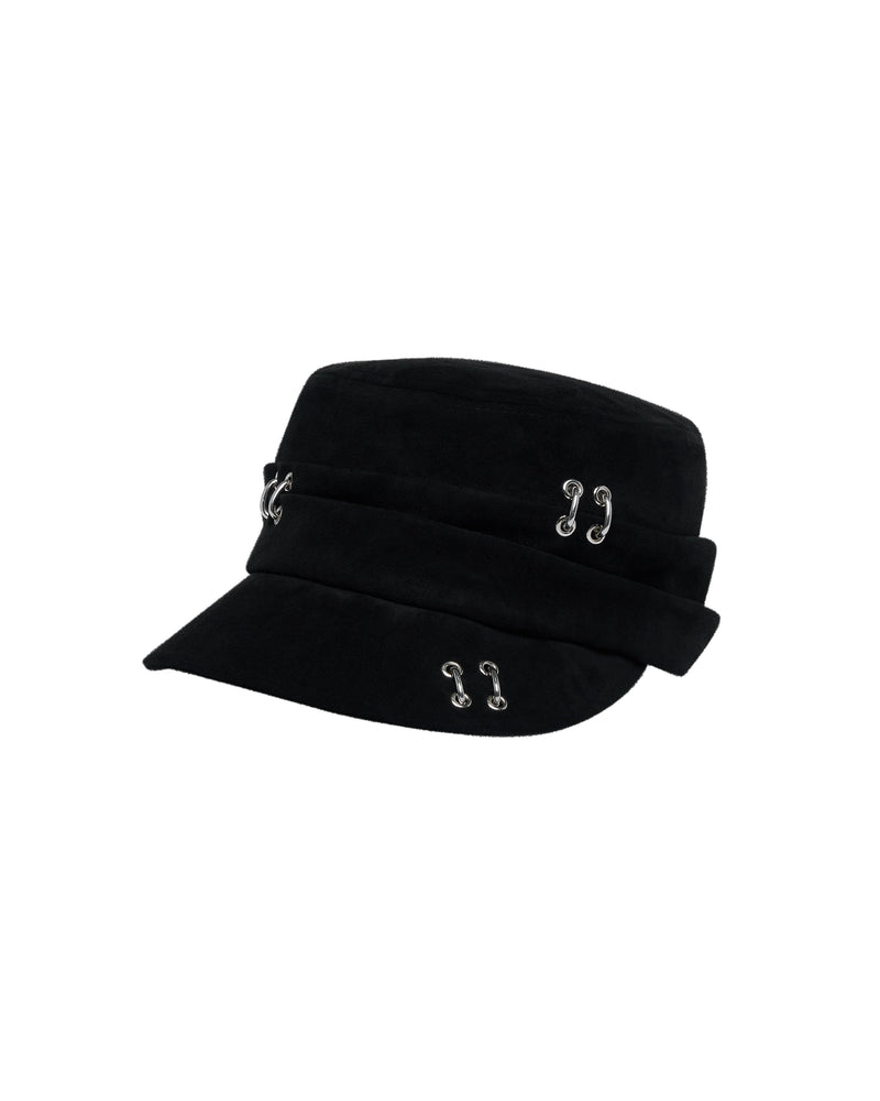 【LECYTO】Multiple Pierced Flap Cap