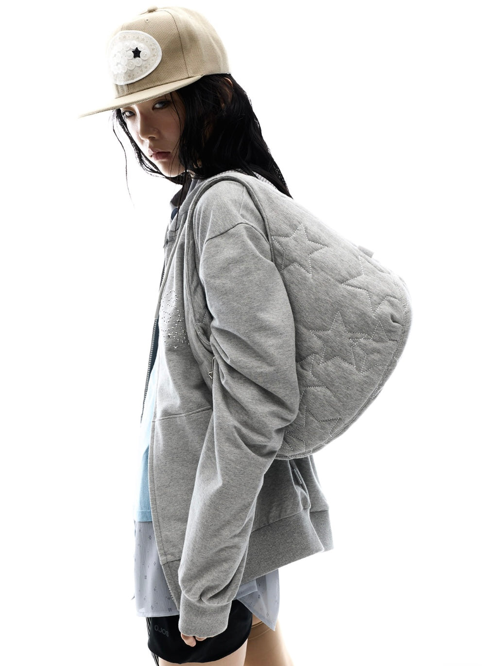 【OJOS】Starquilt padded Hobo Bag