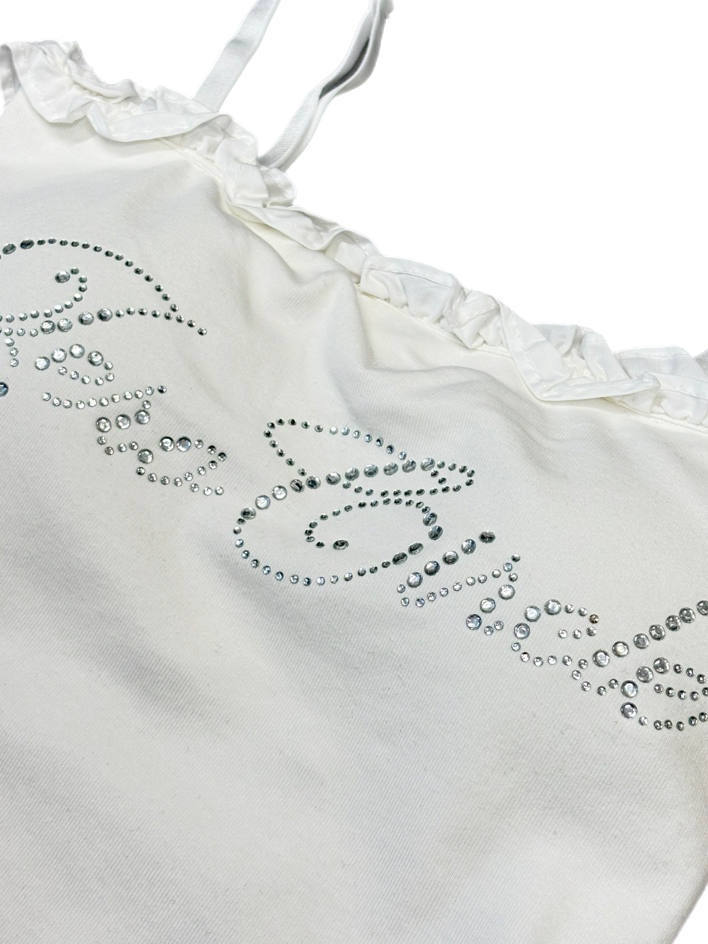 国際配送【Never mind the XU】rhinestone race camisole