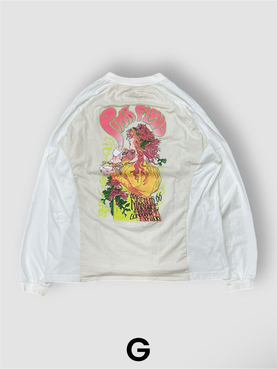 【Re +】cutting switch long sleeve (white)