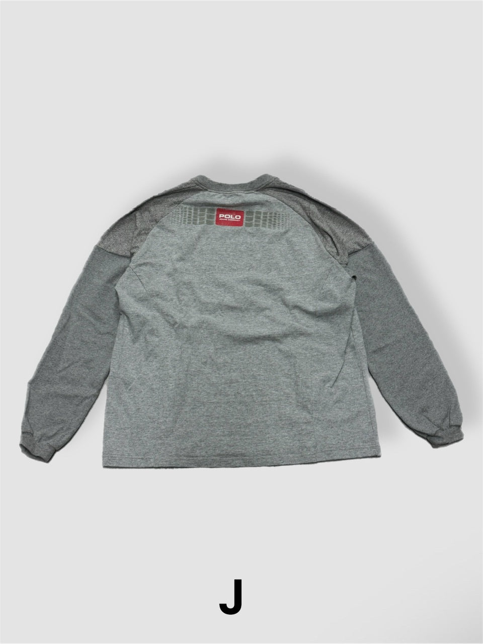 【Re +】cutting switch long sleeve (gray)
