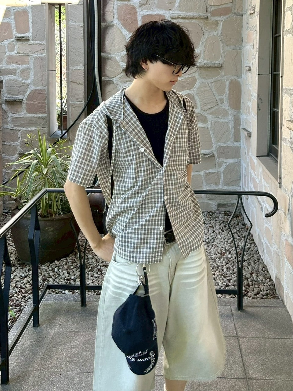 【youll】check shirt hoodie (2color)