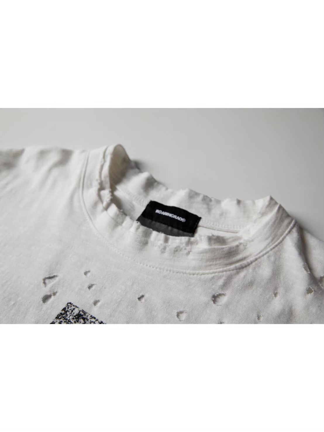 【roaringrad】Cross Damage Slub T-Shirt