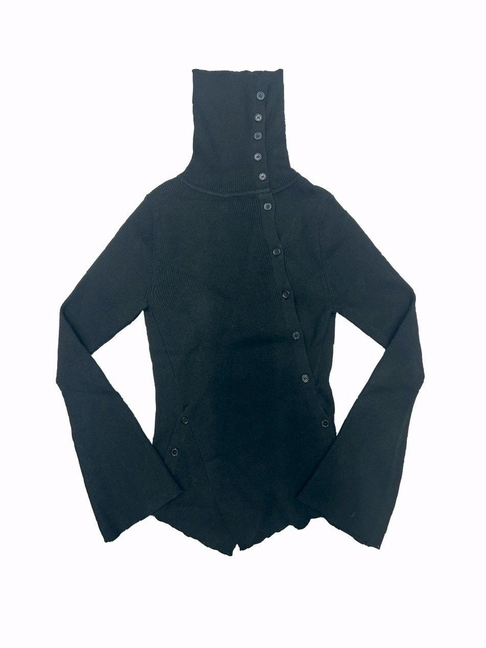 3/1 20:00発売 受注制【nmtc +】diagonal button knit / 【エヌエムティーシープラス】ダイアゴナルボタンニット (2color)