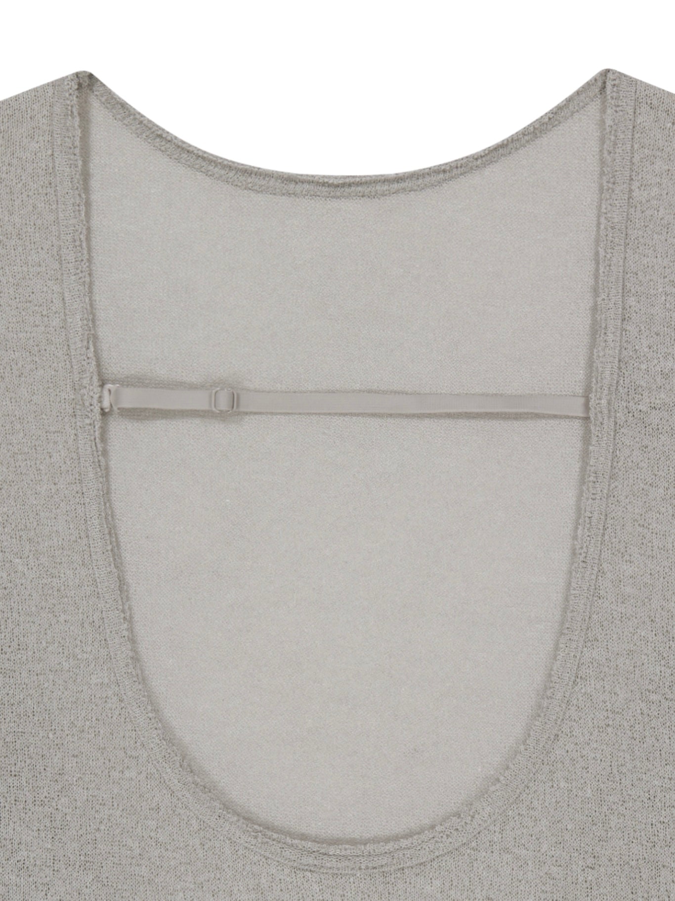 【OJOS】Raw Cut U-Neck Knit Top